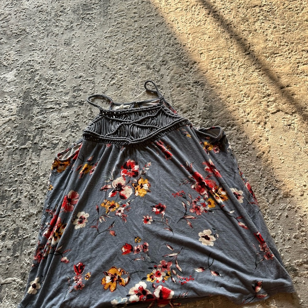Floral Gray Women's Top